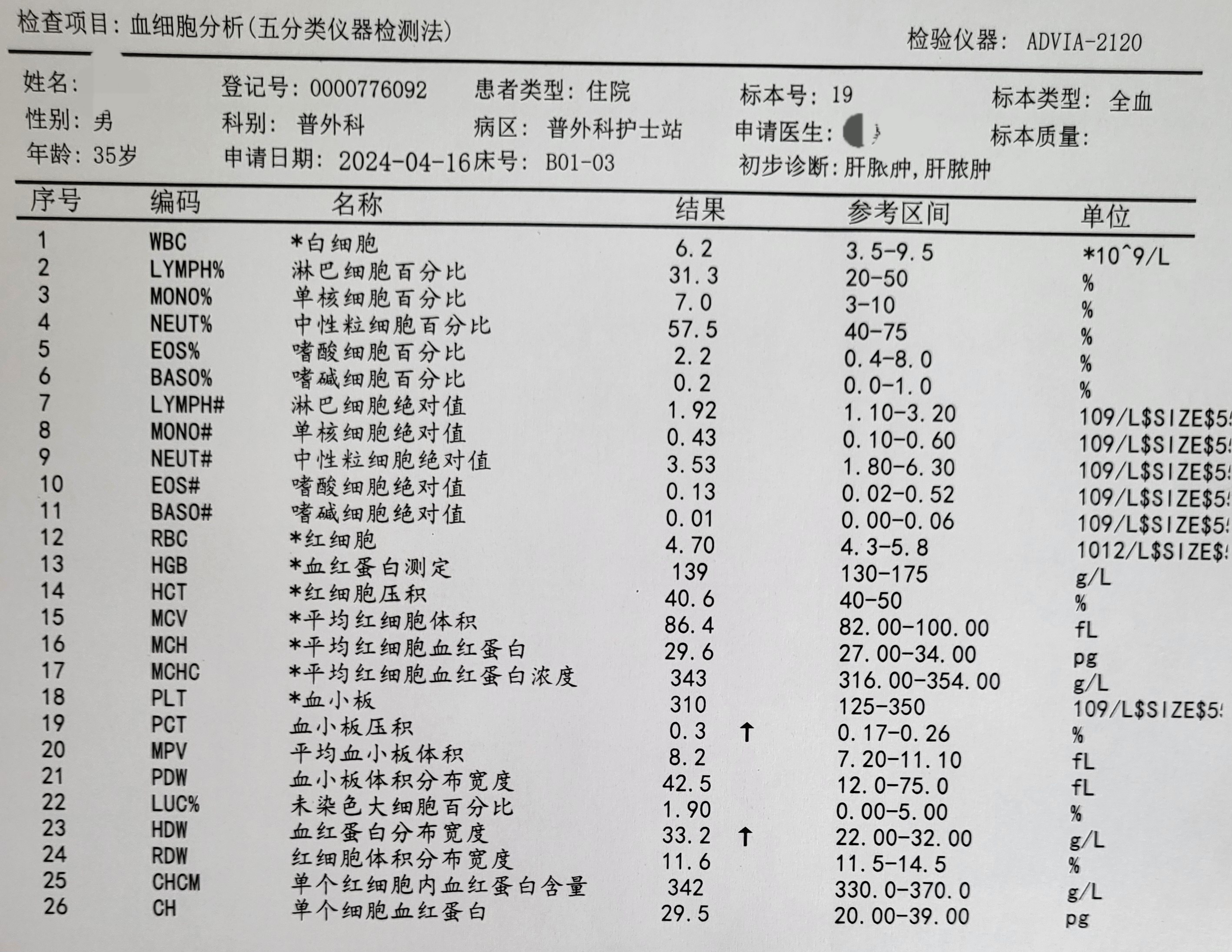 化验单图片