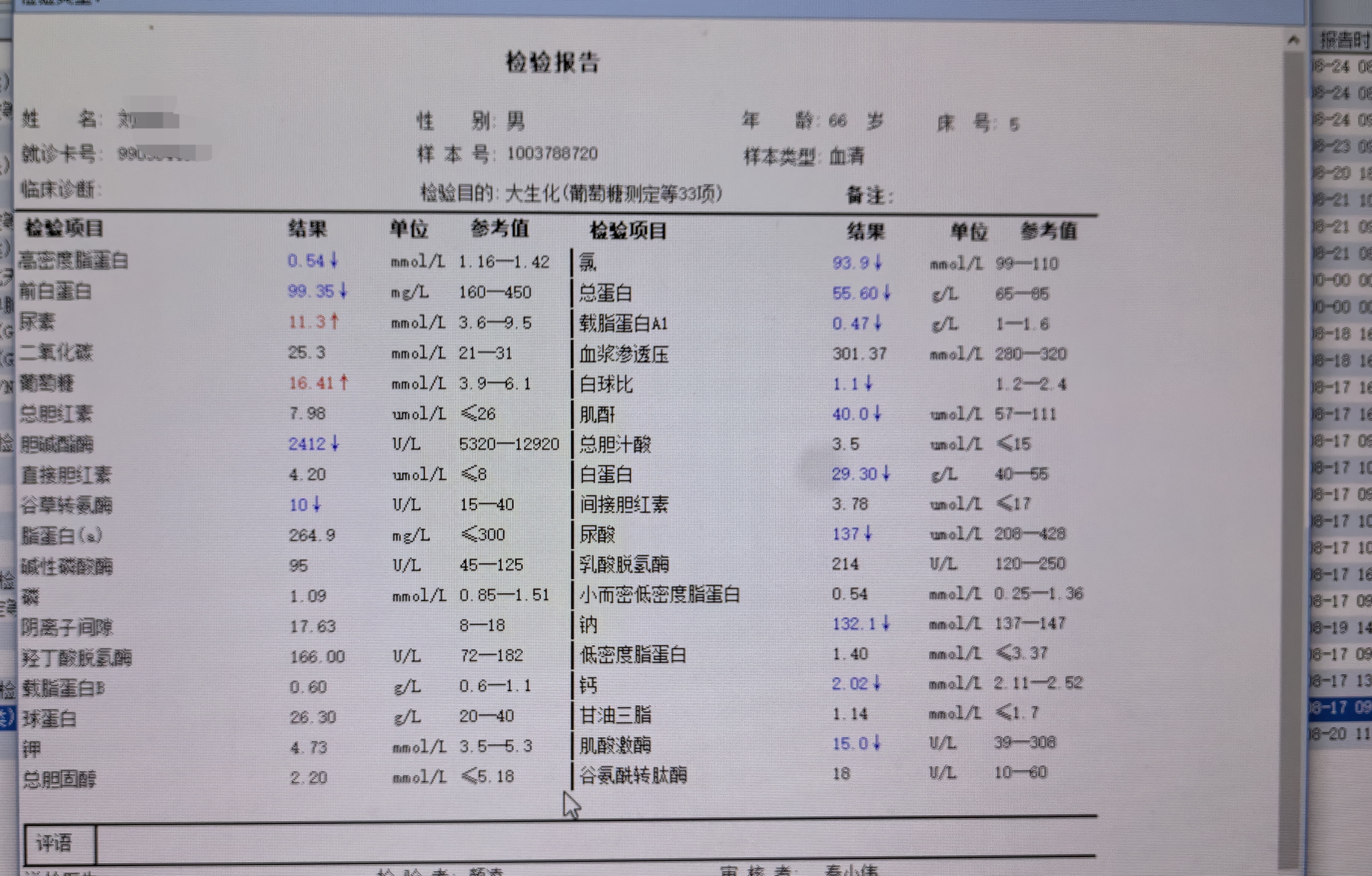 化验单图片图片