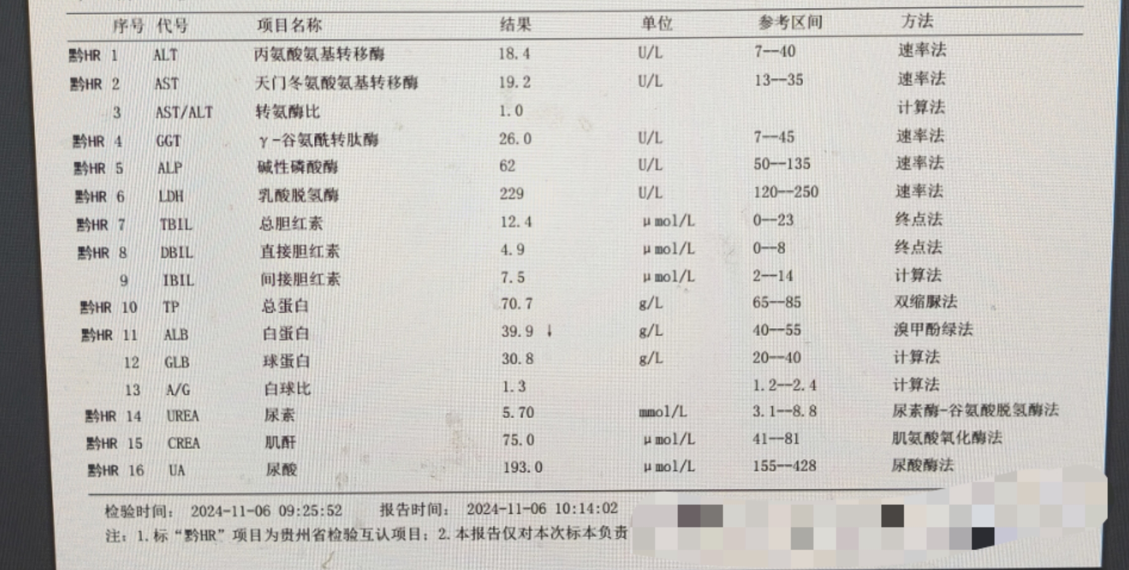 化验单图片